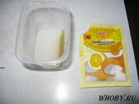 Берем пузырек глицерина (20мл), 100 мл воды и ложку лимонной кислоты