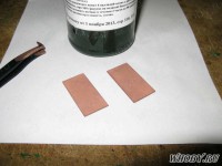 Текстолит с нанесенным слоем химической меди